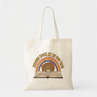 Tote Bag Escargot Rétro Lisant des livres