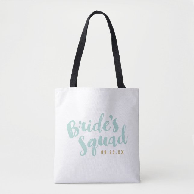 Tote Bag Escouade de mariée de Mint Coutes de mariée person (Devant)