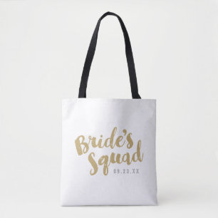 Tote Bag Escouade de mariée d'or Coutes de mariée personnal