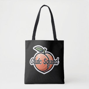 Tote Bag Escouade Fessiers Entraînement Fitness Peach