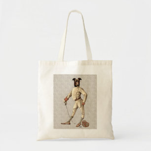Tote Bag Escrimeur de lévrier dans complètement 2 crèmes
