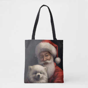 Tote Bag Eskimo américain avec le Père Noël Fête de Noël fe
