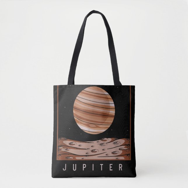Tote Bag Espace Extérieur Galaxie Fan Jupiter Astronomie Pl (Devant)