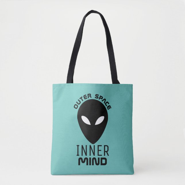 Tote Bag Espace Extérieur Inner Mind, Alien Extraterrestre (Devant)