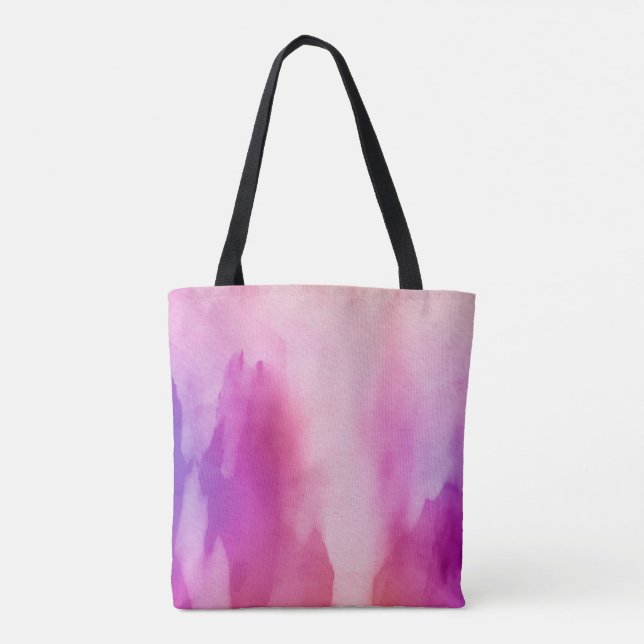 Tote Bag Espace positif couleur eau rose et violet (Dos)