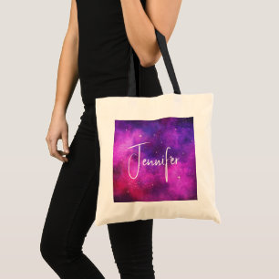 Tote Bag Espace rose & violet & Étoiles Faux Galaxy