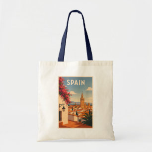 Tote Bag Espagne Séville Illustration Art de Voyage Vintage