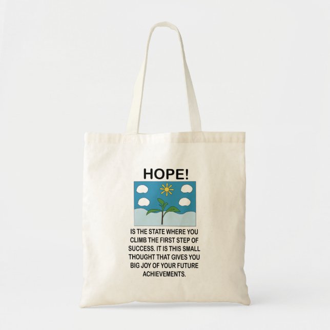 Tote Bag Espoir et inspiration motivationnel (Devant)