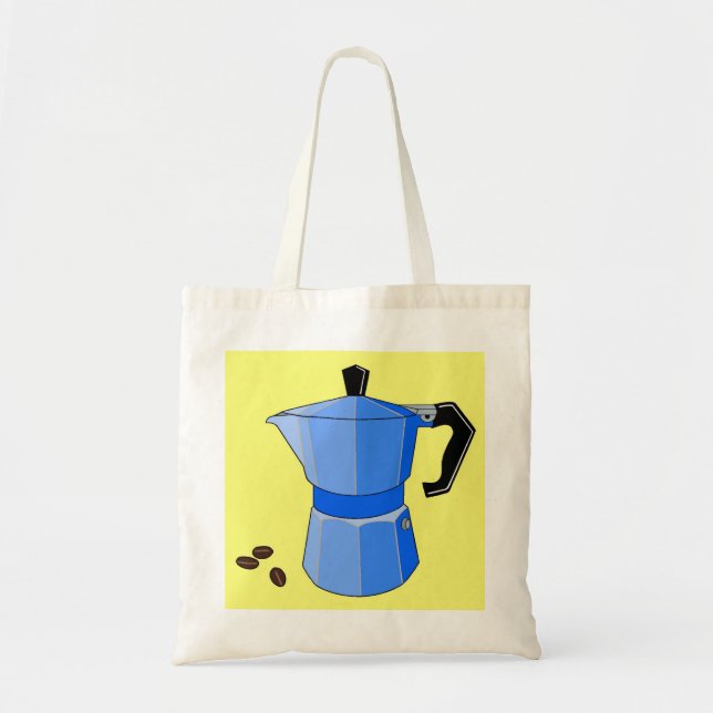 Tote Bag Espresso arc bleu (Devant)