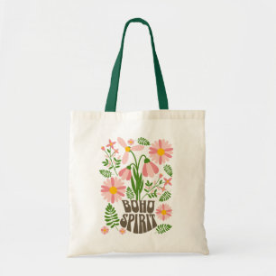 Tote Bag Esprit Boho Floral Esthétique Rétro