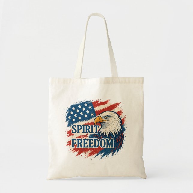 Tote Bag Esprit de liberté américaine – Conception pour le  (Devant)