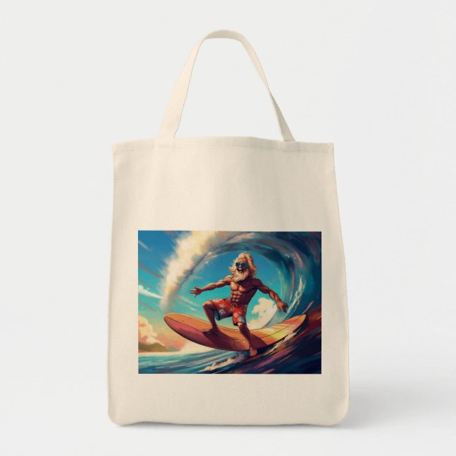 Tote Bag Esprit de surf intemporel : Senior Wave Rider (Devant)