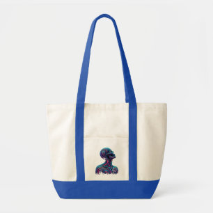 Tote Bag Esprit psychédélique : Crâne vibrant Abstrait
