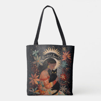 Tote Bag Esprits apparentés Chat Noir Automne Amitié