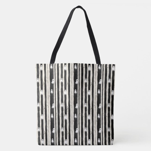 Tote Bag Esprits Rayés – Un Défilé de Fantaisie Fantomatiqu (Devant)