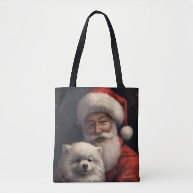 Tote Bag Esquimau américain avec Noël Festif du Père Noël (Devant)