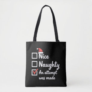 Tote Bag Essai de Noël gentil méchant a été fait Xmas