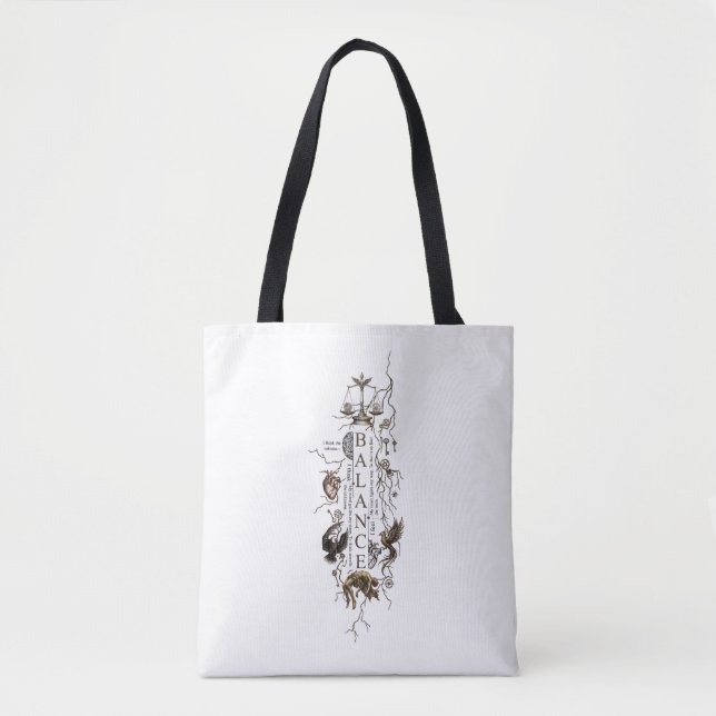Tote Bag Essence de l'équilibre : Graphisme d'art philosoph (Devant)