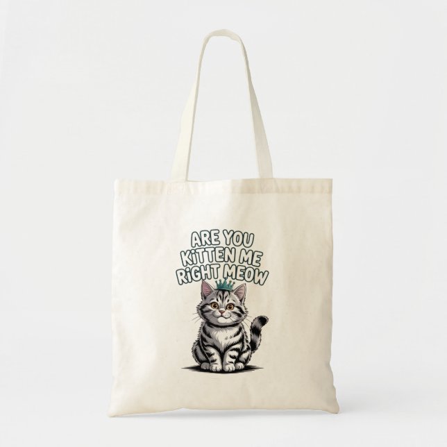 Tote Bag Est-ce que tu me chattes juste miow (Devant)