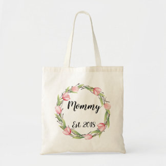 Tote Bag Est de maman. 2018. Année et nom faits sur