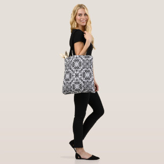 Tote Bag Estampado de Tejido Artesanal | Efecto Punto Boho