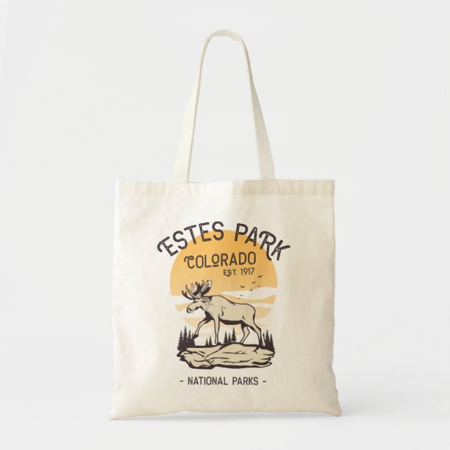 Tote Bag Estes Park Colorado National Park Moose Sunset (Devant)