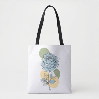 Tote Bag Esthétique botanique moderne - Dessin au trait de