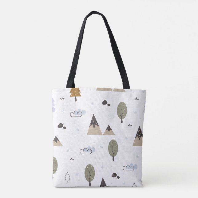 Tote Bag Esthétique des forêts scandinaves (Dos)