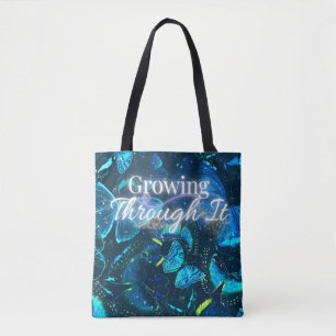 Tote Bag esthétique minimaliste papillon bleu capricieux ci