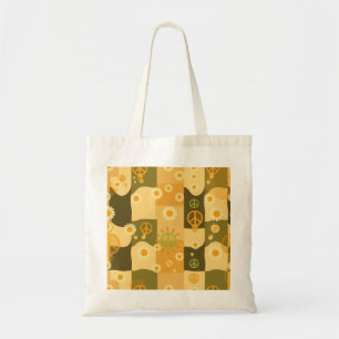 Tote Bag esthétique rétro funky ondulée à carreaux
