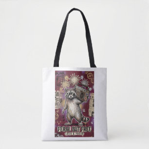 Tote Bag Esthétique Rétro Vintage de Raton Laveur Sauvage e