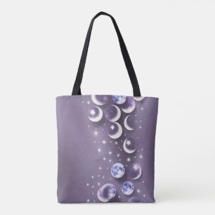 Tote Bag Esthétique Rêveuse et Calme de la Lune Lavande