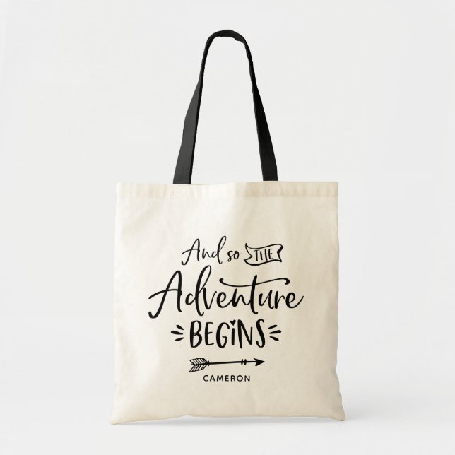 Tote Bag Et ainsi l'aventure commence la coutume marquée (Devant)