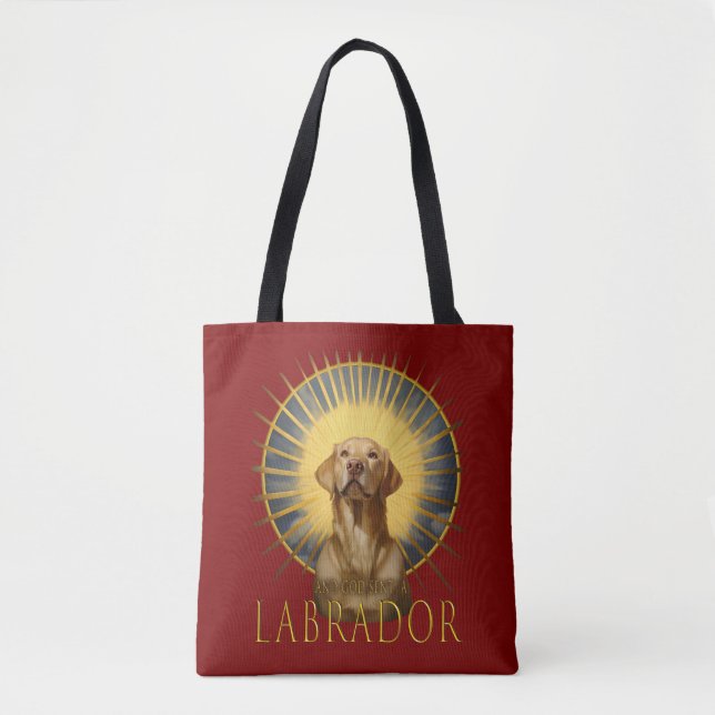 Tote Bag Et Dieu a envoyé un art amusant du Labrador (Devant)