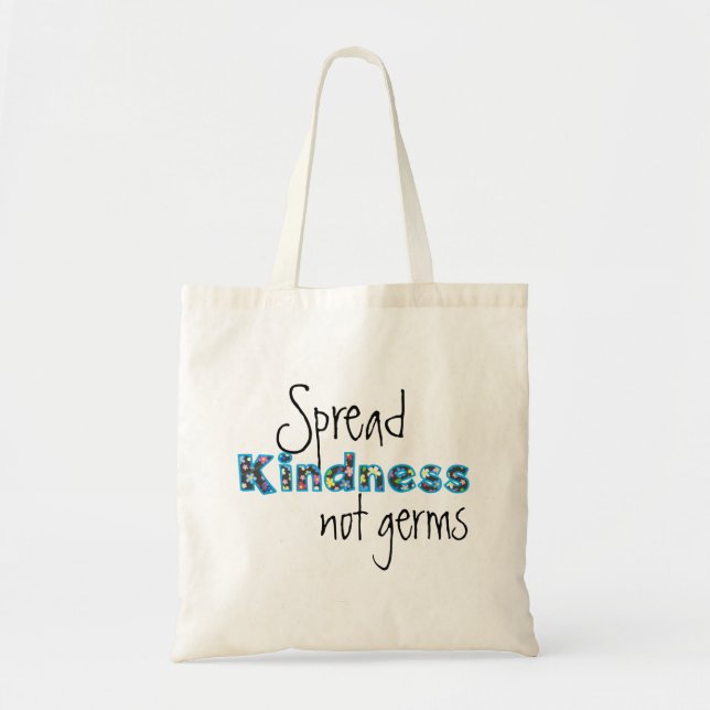 Tote Bag Étaler la gentillesse et non les germes (Devant)