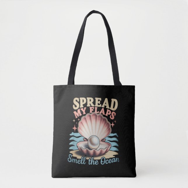 Tote Bag Étalez Mes Ailes Sentez L'Océan Drôle Embarrassant (Devant)