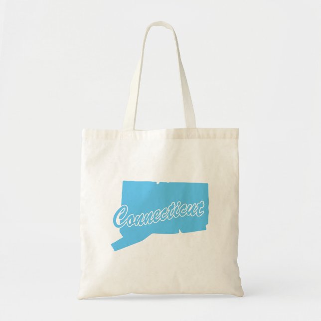 Tote Bag État de la forme Connecticut (Devant)