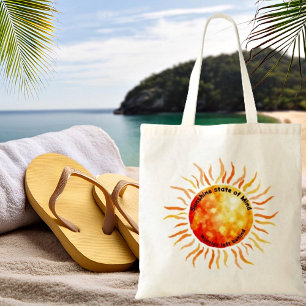 Tote Bag État d'esprit ensoleillé, soucis laissés derrière