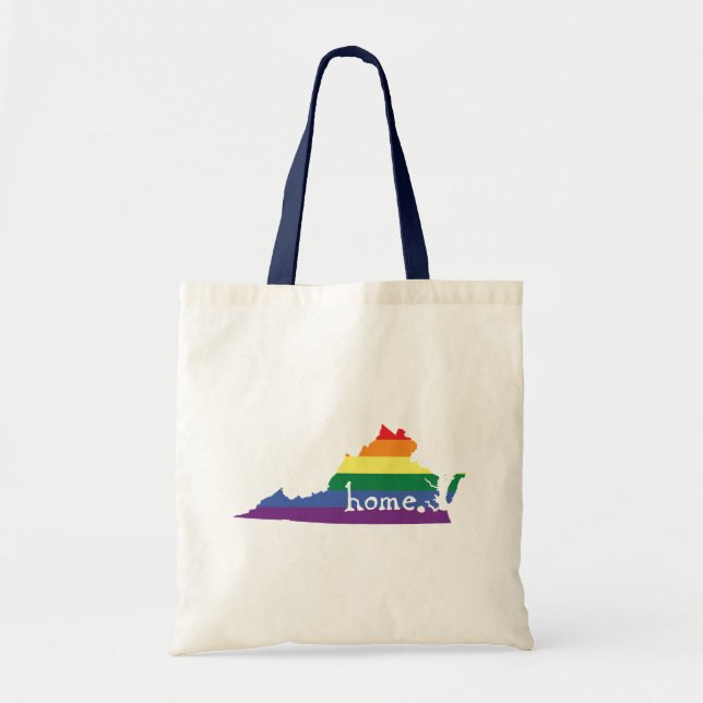 Tote Bag État gay pride | Virginie (Devant)