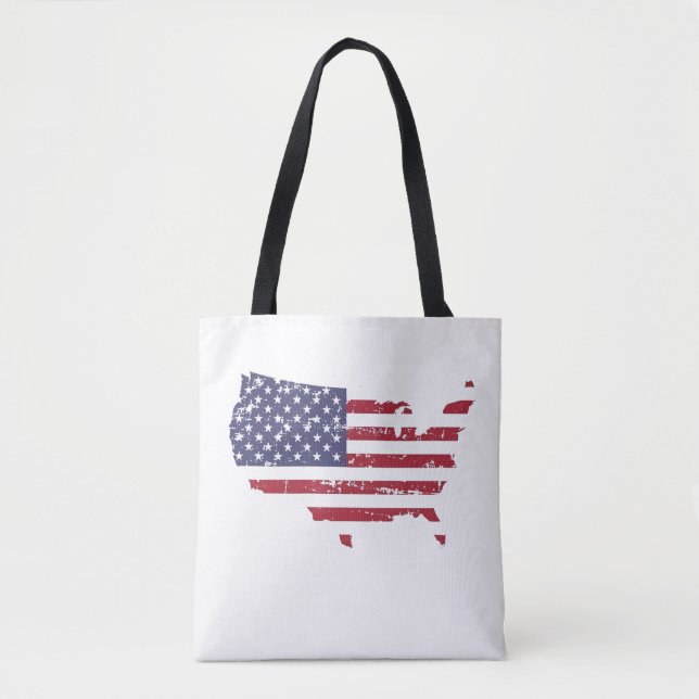 Tote Bag États-Unis d'Amérique comme drapeau américain (Devant)