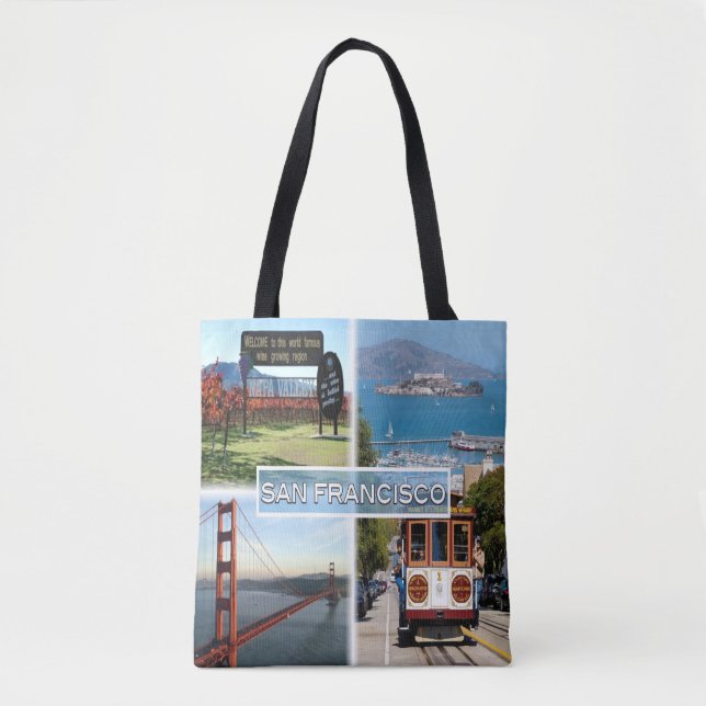 Tote Bag États-Unis San Francisco - Napa Valley Golden Gate (Devant)