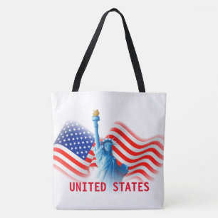 Tote Bag États-Unis Statue Of Liberty All-Over-Print