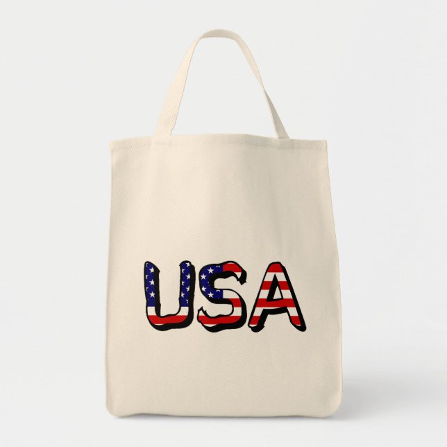 Tote Bag États-Unis superposés sur le drapeau américain gtt (Devant)