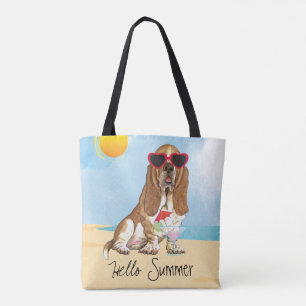 Tote Bag Été Basset Hound