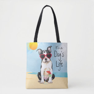 Tote Bag Été Boston Terrier