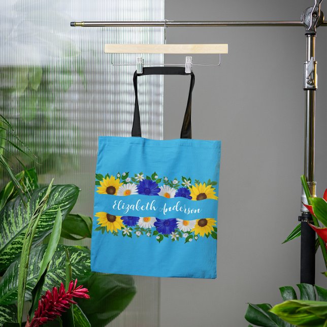 Tote Bag Eté Ciel bleu Floral (Créateur téléchargé)