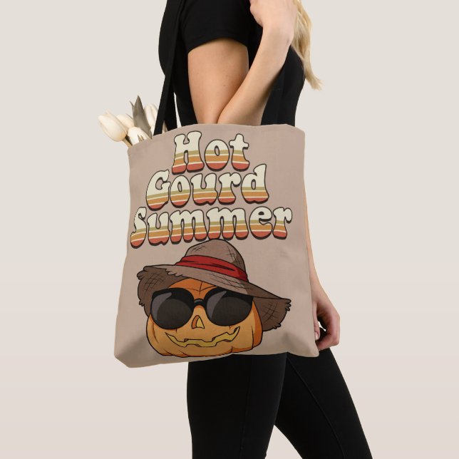 Tote Bag Été Citrouille Chaud (De près)