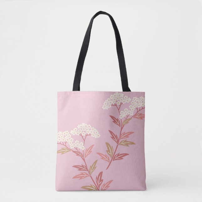 Tote Bag Été Doux Fleur rose douce (Devant)