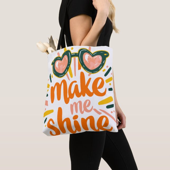 Tote Bag Été ensoleillé brillant Lettres (De près)