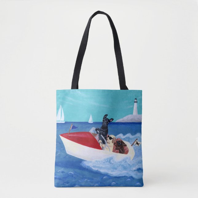 Tote Bag Été frais Labradors peignant Fourre-tout (Devant)
